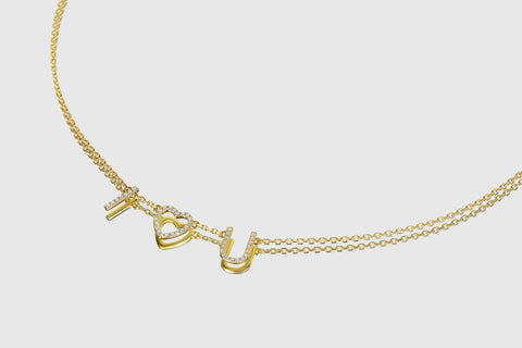 I love You Diamond Necklace - elbeu
