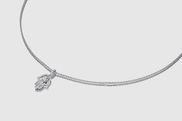 Hamsa Diamond Necklace - elbeu
