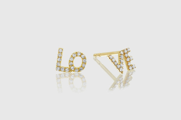 Love Diamond Stud Earrings - elbeu