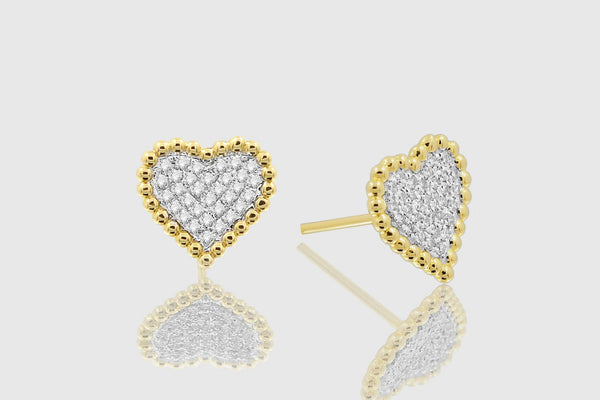Heart Diamond Earrings - elbeu