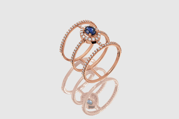 Triple Diamond Ring - elbeu