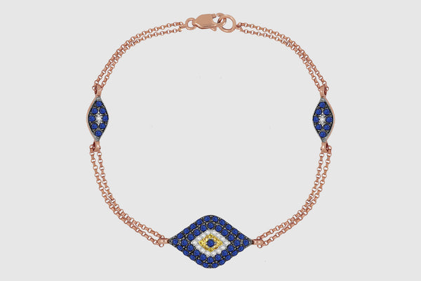 Evil Eye Diamond Bracelet - elbeu