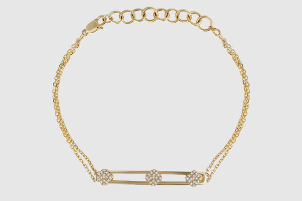 Movable Leaf Diamond Bracelet - elbeu