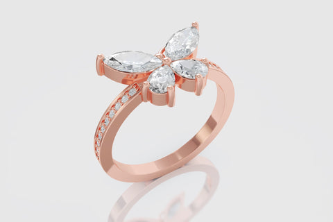 Butterfly Diamond Ring - elbeu